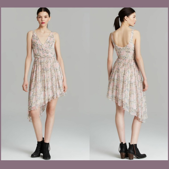 NWT! $395 Elizabeth and James 'Manette' Floral Print Silk Dress [‎ SZ 6 ] - Picture 1 of 12